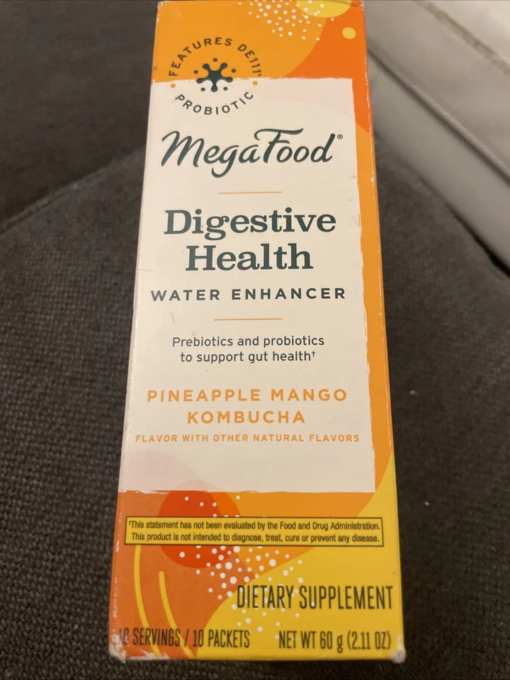 MegaFood Potenciador de Agua Salud Digestiva - PIÑA MANGO Kombucha 10 Pks NUEVO Foto 2 de 4