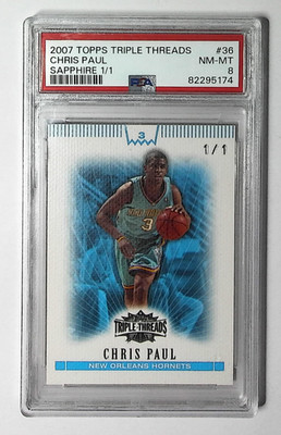 2007-08 Topps Triple Threads Chris Paul #36 SAPPHIRE 1/1 PSA 8 One of One