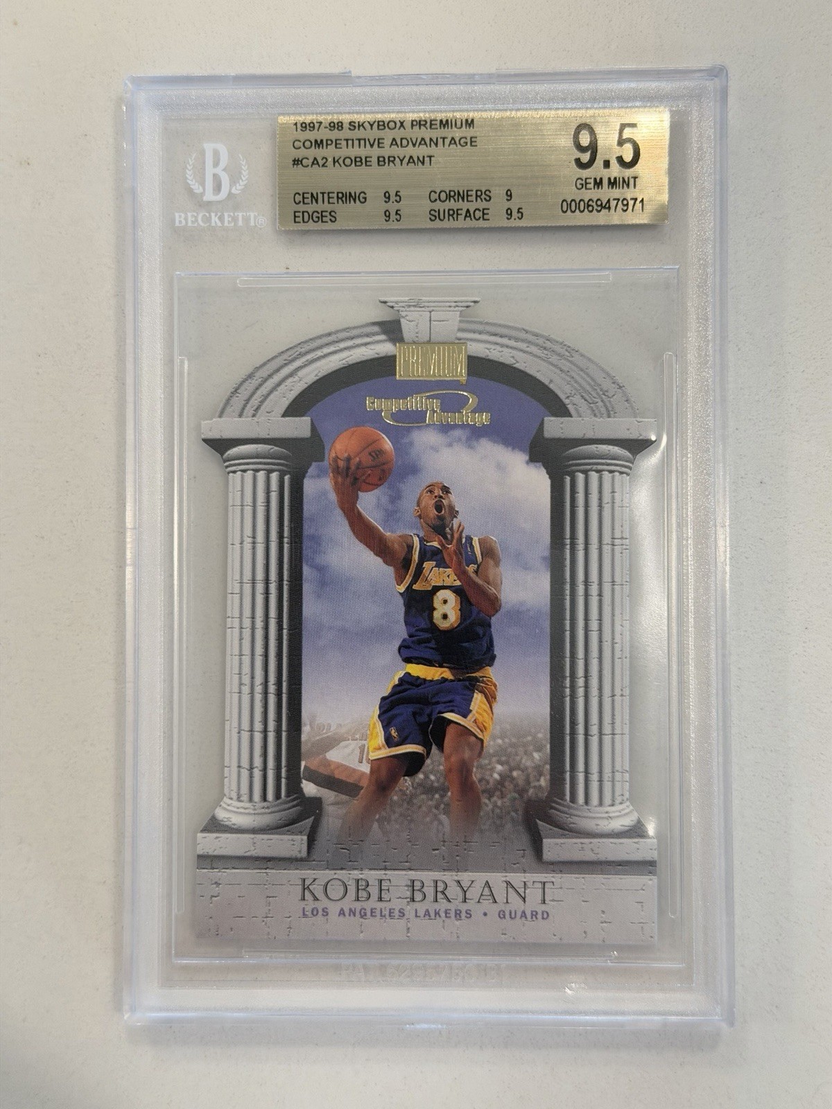 1997-98 Skybox Premium KOBE BRYANT Competitive Advantage BGS 9.5 (3 - 9.5 Subs!)