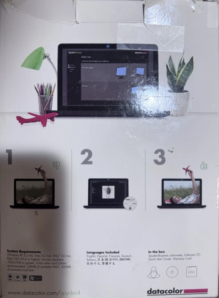 Sistema de Pantalla Colorímetro Calibración Monitor Fácil Datacolor Spyder4Express Foto 2 de 2