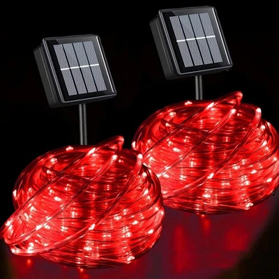Rope Solar String Lights Outdoor Waterproof 8 Modes 100/200/300 LED Tube Light - Image 1 of 4