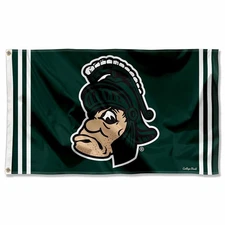 Michigan State Spartans Vintage Retro Throwback Large Outdoor Flag