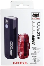 Cateye AMPP900 / VIZ300 (USB-C) Headlight and Taillight Set