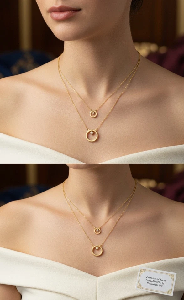 Exklusive Halskette – 24 Karat Feingold (999)-4g-Irakisches Unikat - Bild 2 von 2