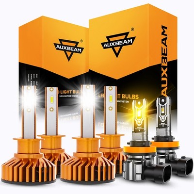 For Honda CR-V 2005 2006 CRV AUXBEAM LED Headlights White+Fog Light Amber Combo