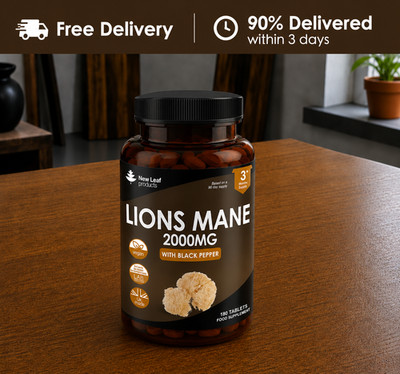 Premium Löwenmähnenpilz 2000mg - 180 vegane Tabletten - echte britische Produkte