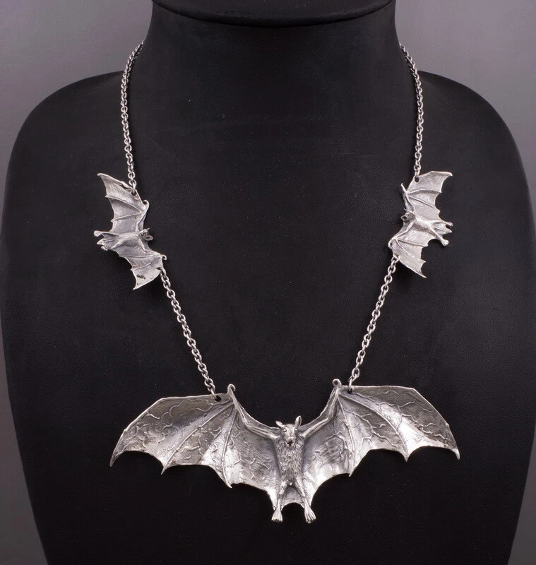 66g 22" 56cm big bat batman curb 925 sterling silver mens womens necklace chain - Image 2 of 4