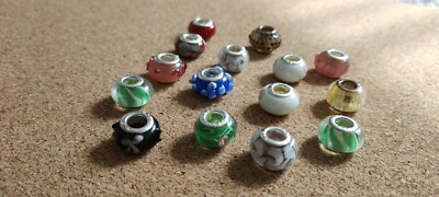 925 Silber bunt sortiert Charms 15 Stück