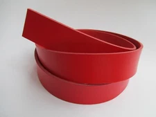 9-10 oz 51-55". Red Genuine Natural Leather Strip Belt Blank Strap Band.