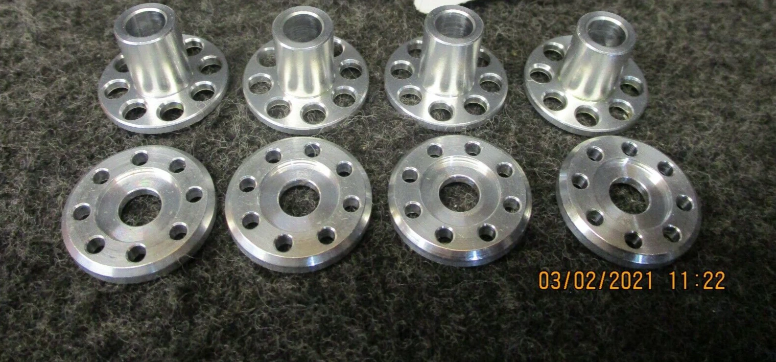 Honda CR250 1997 DOCWOB silver alloy radiator top hat washers fitting kit