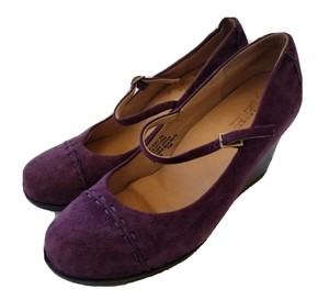 purple wedge shoes