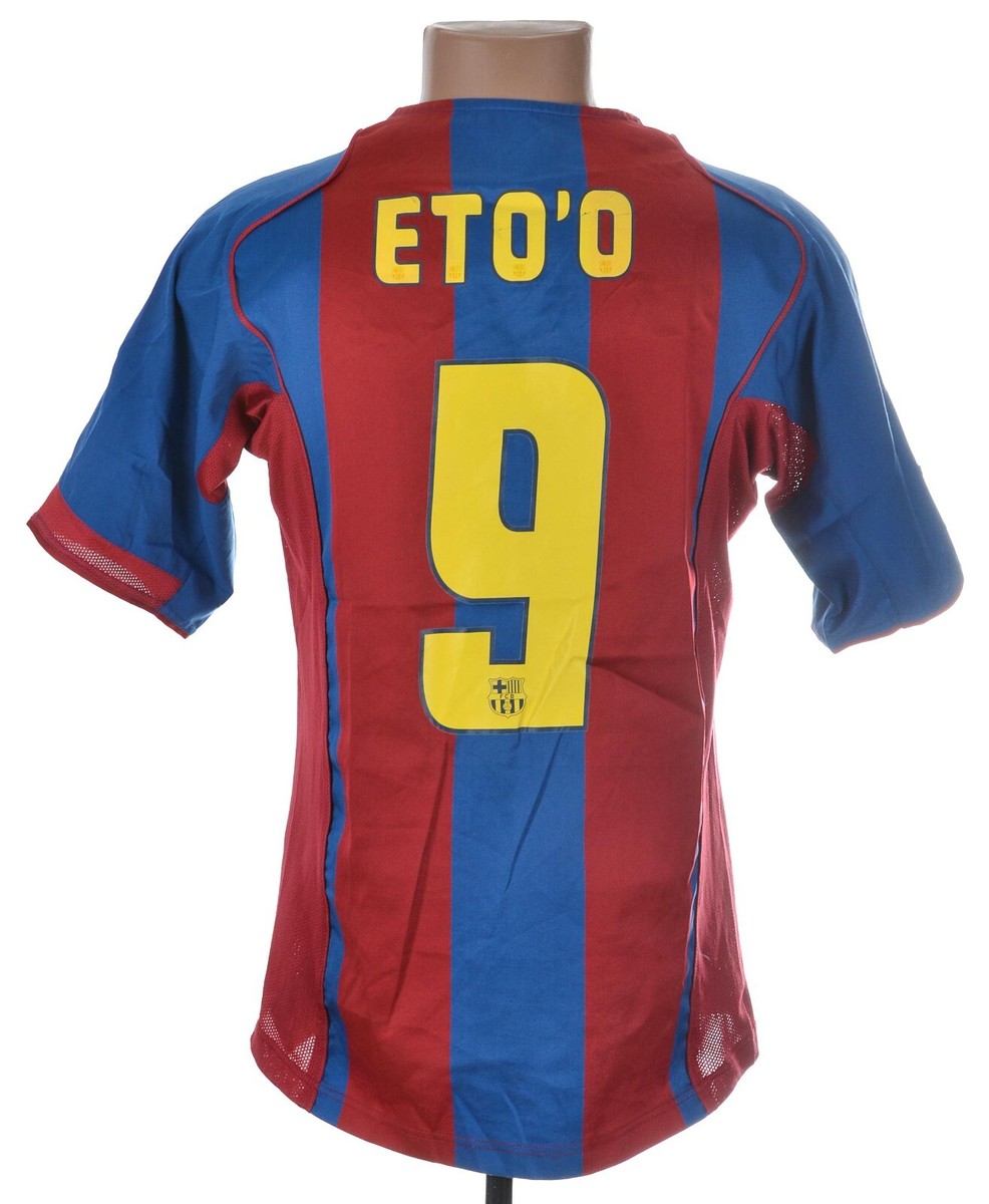 BARCELONA SPAIN 2004/2005 HOME FOOTBALL SHIRT NIKE SIZE S ADULT #9