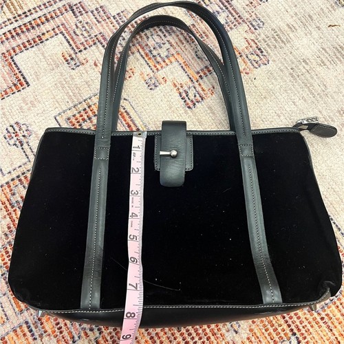 Max New York Black Suede Hand Bag Purse Women’s - 第 2/8 張圖片