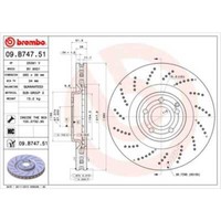 Brembo 2X Bremsscheibe Vorne 360 Gelocht/Innenbel. FüR Mercedes-Benz CLS