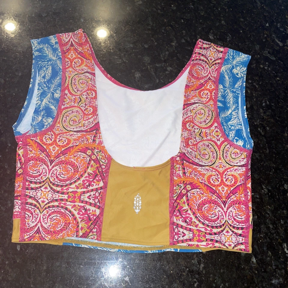 Free Prople FP Movement Take A Plunge Printed Crop Top, M, New! - Image 3 of 4