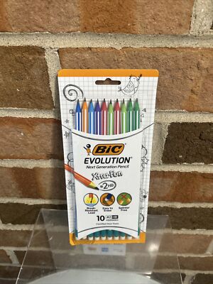 BIC EVOLUTION XTRA-FUN STRIPES #2 HB PENCILS  10 count