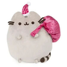 Gund NEW PUSHEEN SANTA CLAWS Christmas Plush 9.5 Inch Cat Stuffed Toy