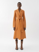 Chloe Sunset Orange Generous Wrap Lamb Leather 44 $7000 Retail