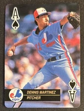 1992 U.S. Playing Card Co. Baseball Aces Dennis Martinez Expos Ace Of Spades VG