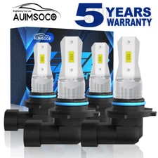 9005 + 9006 LED Headlight Kit Combo Bulbs 8000K High-Low Beam Super White Bright