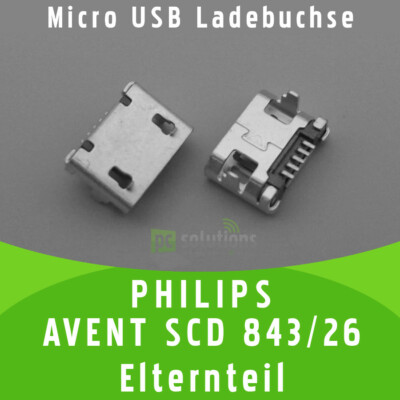   PHILIPS AVENT SCD 843/26 ELTERNTEIL Micro USB Ladebuchse Buchse Port Connector