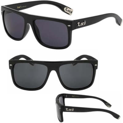 Locs Gangsta Oversized Sonnenbrille Herren Klassisch Schwarz Big Women Hip Hop UV400