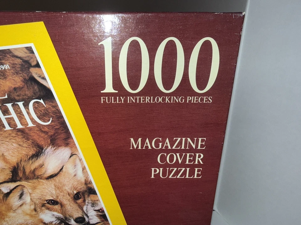 Rompecabezas Parker Bros National Geographic Red Fox cubierta de revista 1000 piezas NUEVO Foto 2 de 4