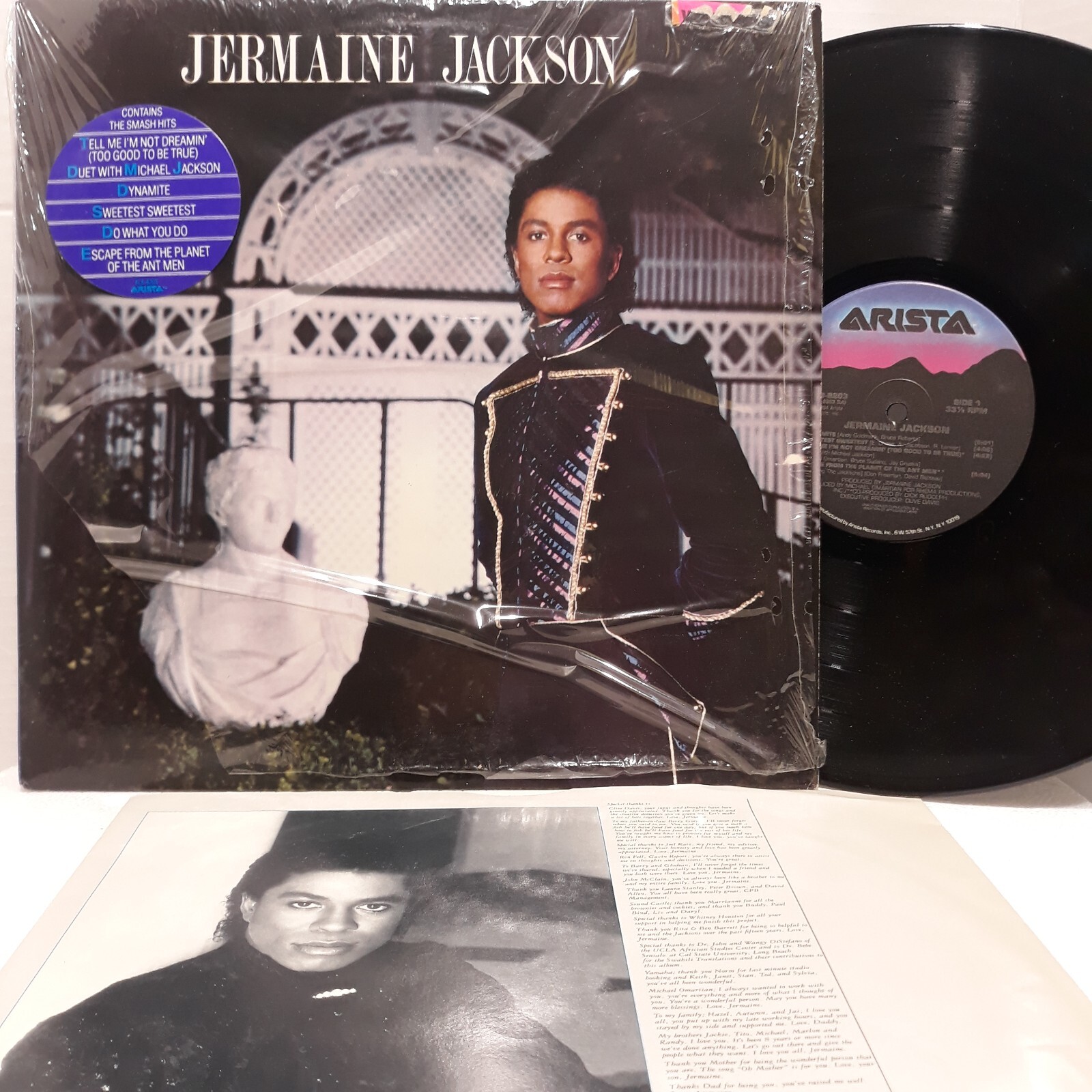 JERMAINE JACKSON Self Titled VG+ Vinyl In Shrink With HYPE STICKER