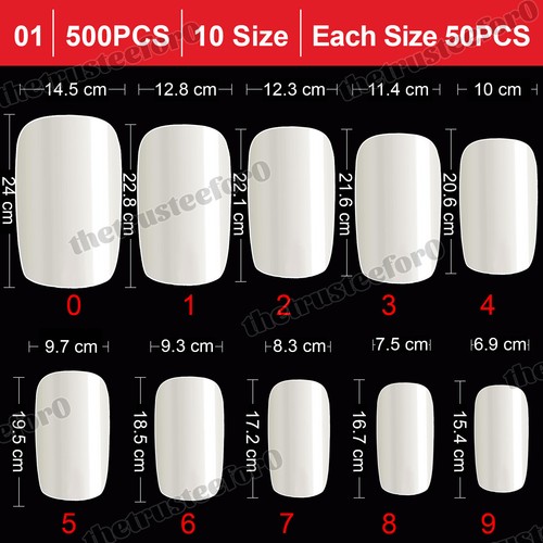500PCS Ballerina Nail Coffin Tips Long Art Full Cover Manicure Fake False Nails - Picture 20 of 27