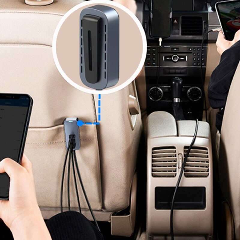 12V USB Car Charger Hub with Multiple Ports  