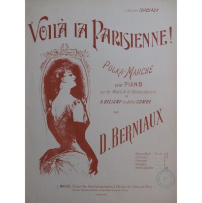 Berniaux Désiré Voila La Parisienne Piano Ca 1905