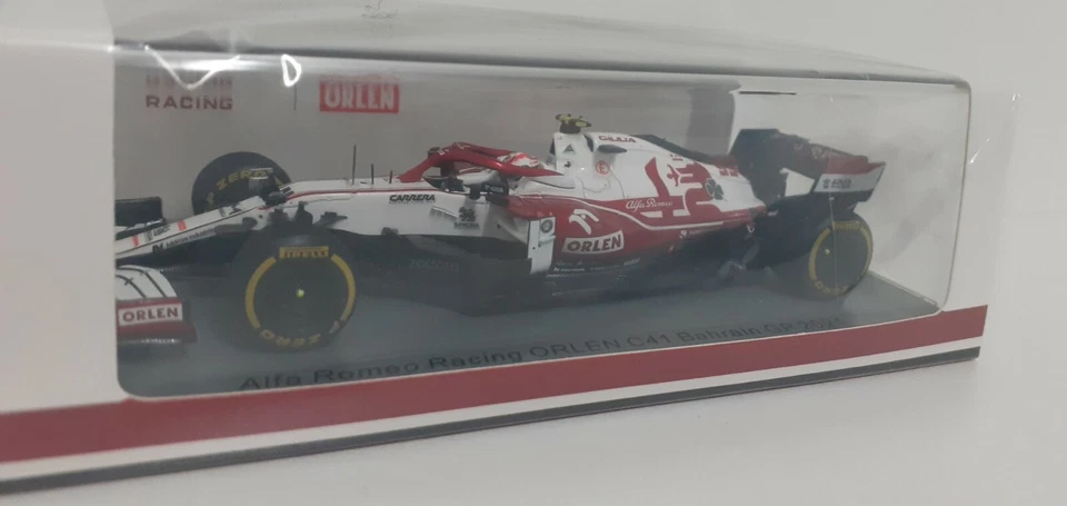 MODELLINO AUTO 1:43 F1 SPARK ALFA ROMEO C41 A.GIOVINAZZI BAHRAIN 2021 MODELLISMO - Immagine 3 di 4