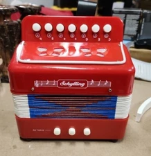 Schylling The Little Red Accordian Child's Squeeze Box Musical Instrument Toy A4