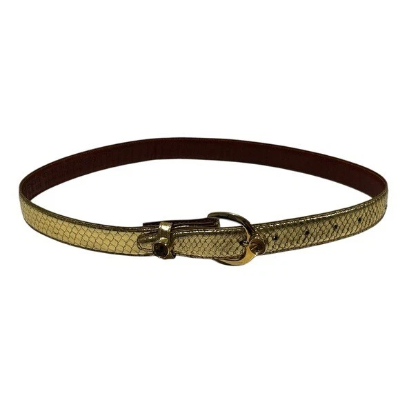 Snakeskin Medium Gold Belts for Women for sale | eBay display picture 1