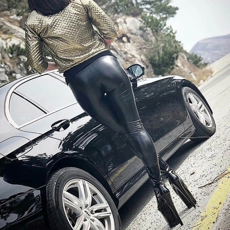Legging cuir push up new arrivals