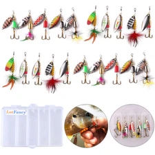 Fishing Lures Spinner Baits Spinnerbaits Bass Trout Salmon Metal Hooks Tackle
