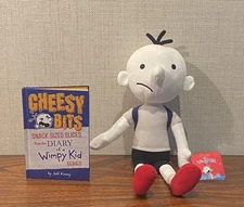 Kohls Cares Diary of A Wimpy Kid Plush Stuffed Greg & Cheesy Bits Hardcover Book