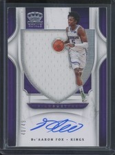 2019-20 Panini Crown Royale Basketball De'Aaron Fox #SL-DAF Silhouettes Auto /49