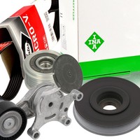 Gates 6PK975 Keilrippenriemen-Satz + Freilauf Riemenscheibe FüR Ford Fiesta