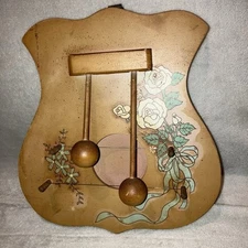 Vintage Roses & Ribbon 2 String Door Harp  Pre-Owned With Vintage Patina. EUC