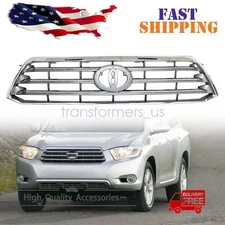 Fits For 08-2010 Toyota Highlander Base Silver Front Grille TO1200306 531010E090