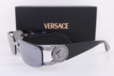 Brand New VERSACE Sunglasses VE 2291 1000/6G Gunmetal-Black/Grey w