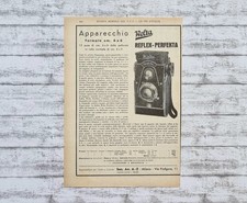 1930er Welta Reflex Perfekta Kamera Ronzoni Reklame Italia Zeitschrift Werbung