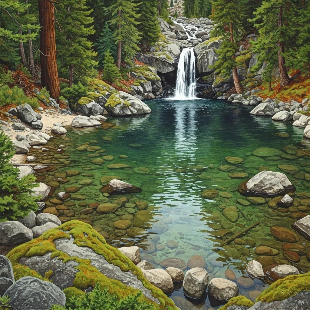 Mountain Landscape IX, Carlos Casamayor, Wall Decor Art Print Poster 14" x II"