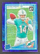 2025 Panini Donruss Optic Quinn Ewers #213 Rated Rookie Purple Shock Prizm