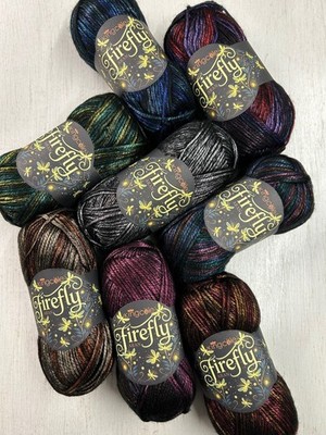 King Cole Firefly Aran Wolle Garn je 100g Knäuel irisierend metallic