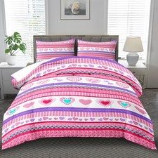 Heart Comforter Set,Blue and Pink Bedding Set,Light Pink Queen Mmbz250723 23