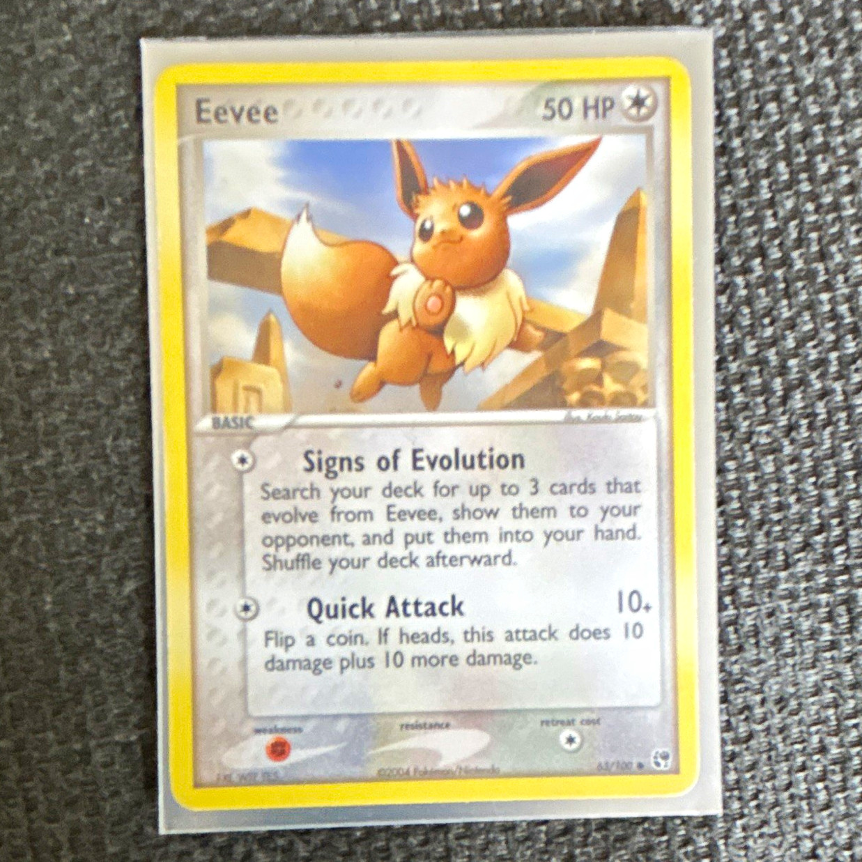 Pokemon TCG Eevee 75/147 Aquapolis 2003 50 HP Common Regular English Basic