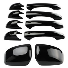 10pc Black Door Handle Mirror Covers Grand Cherokee 2011-21 Durango 2011-23