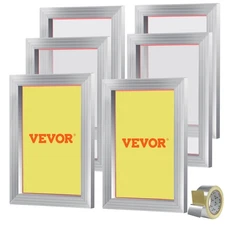 VEVOR Screen Printing Kit 6 Pieces Aluminum Silk Screen Printing Frames 10x14inc